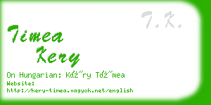 timea kery business card